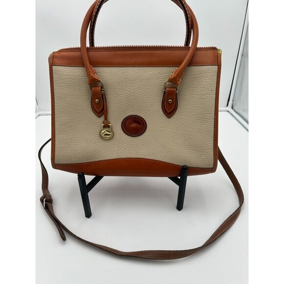 Dooney & Bourke Handbags - Dooney & Bourke VINTAGE "ORIGINAL 1980'S Tan and Brown Satchel